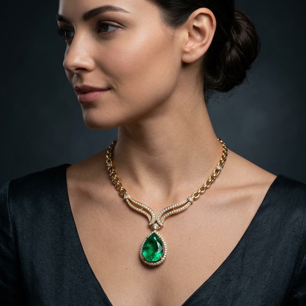 Geetanjali Emerald Necklace Selection